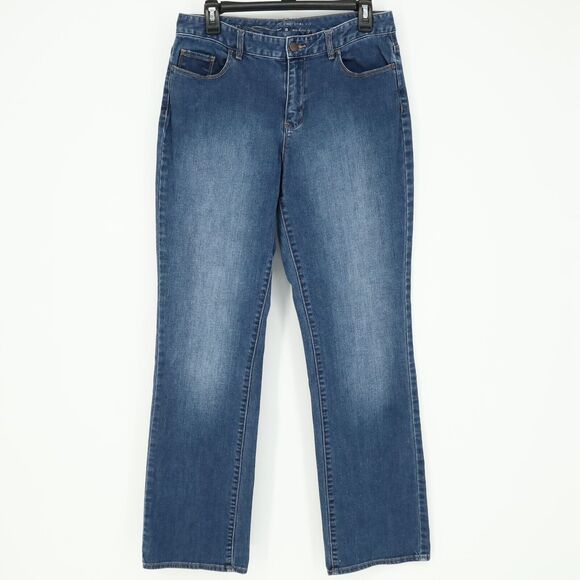 Coldwater Creek Jeans Womens 8 Bootcut Leg Natural Fit Blue Stretch Denim - Picture 1 of 12